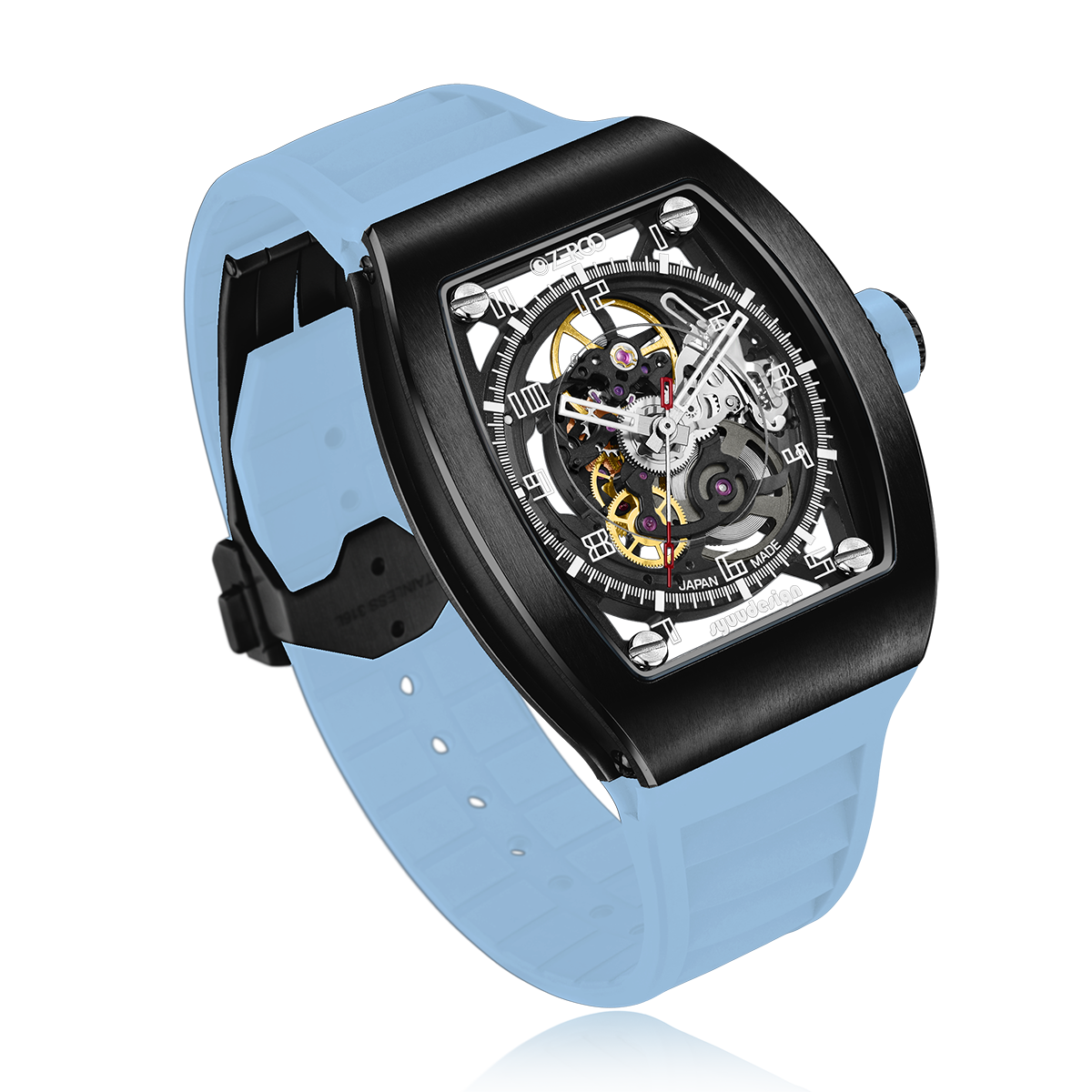 ZEROO M2 THE SUBARU SKELETON MECHANICAL AUTOMATICAUTOMATIC WATCH FOR MEN - ZM002BLB