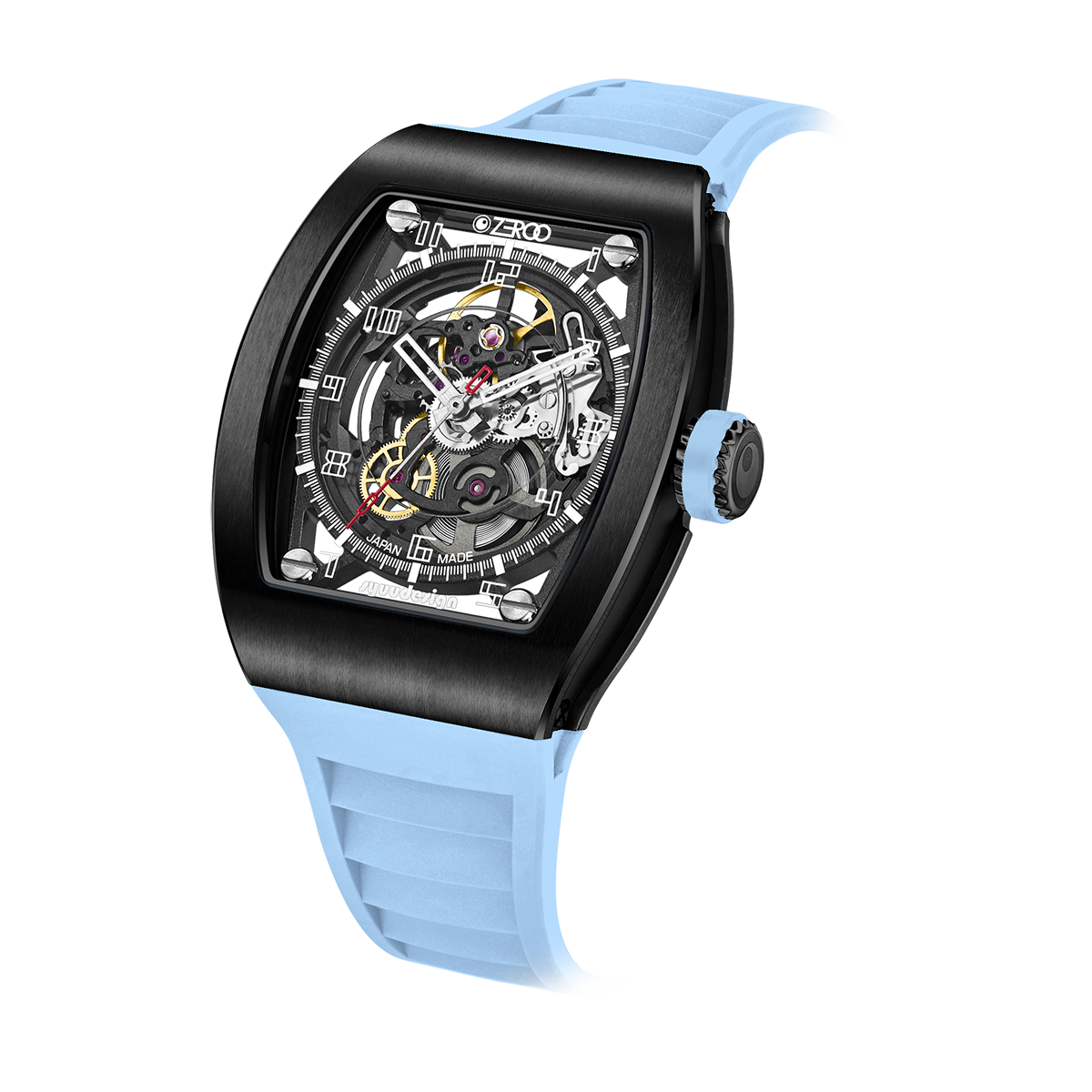 ZEROO M2 THE SUBARU SKELETON MECHANICAL AUTOMATICAUTOMATIC WATCH FOR MEN - ZM002BLB