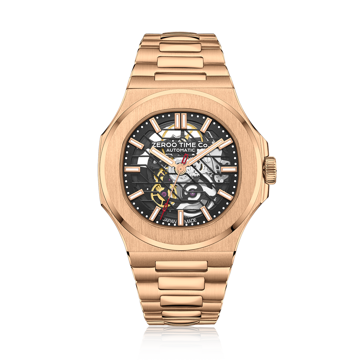 ZEROO M3 THE LYRA SKELETON MECHANICAL AUTOMATICAUTOMATIC WATCH FOR MEN - ZM003SRBK