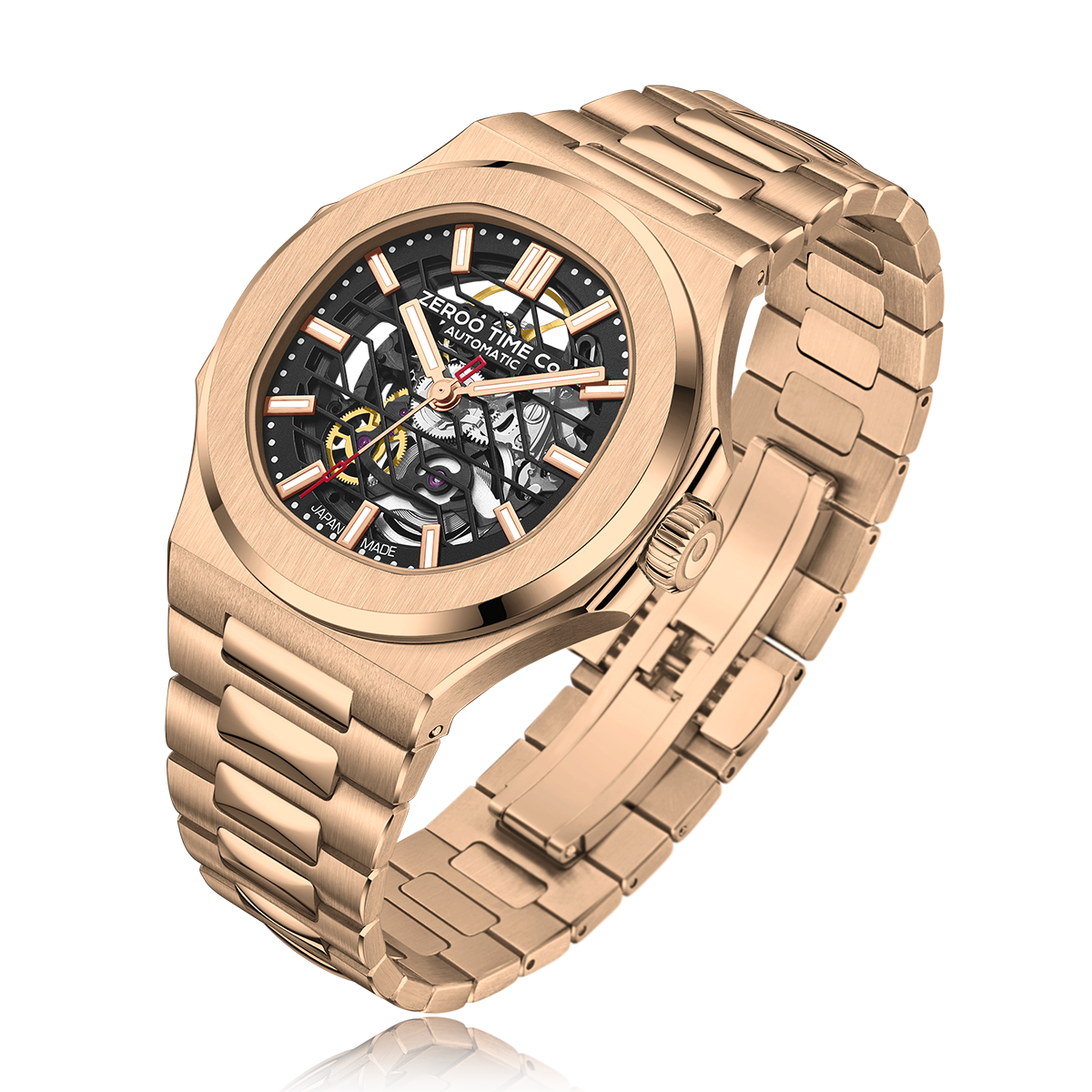 ZEROO M3 THE LYRA SKELETON MECHANICAL AUTOMATICAUTOMATIC WATCH FOR MEN - ZM003SRBK