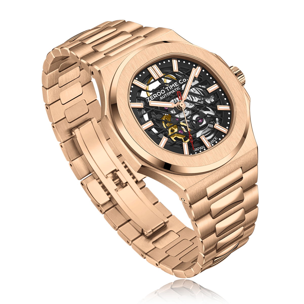 ZEROO M3 THE LYRA SKELETON MECHANICAL AUTOMATICAUTOMATIC WATCH FOR MEN - ZM003SRBK