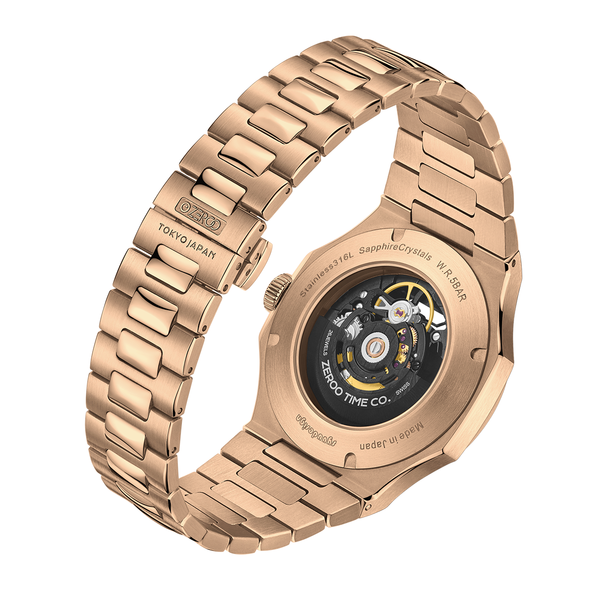 ZEROO M3 THE LYRA SKELETON MECHANICAL AUTOMATICAUTOMATIC WATCH FOR MEN - ZM003SRBK