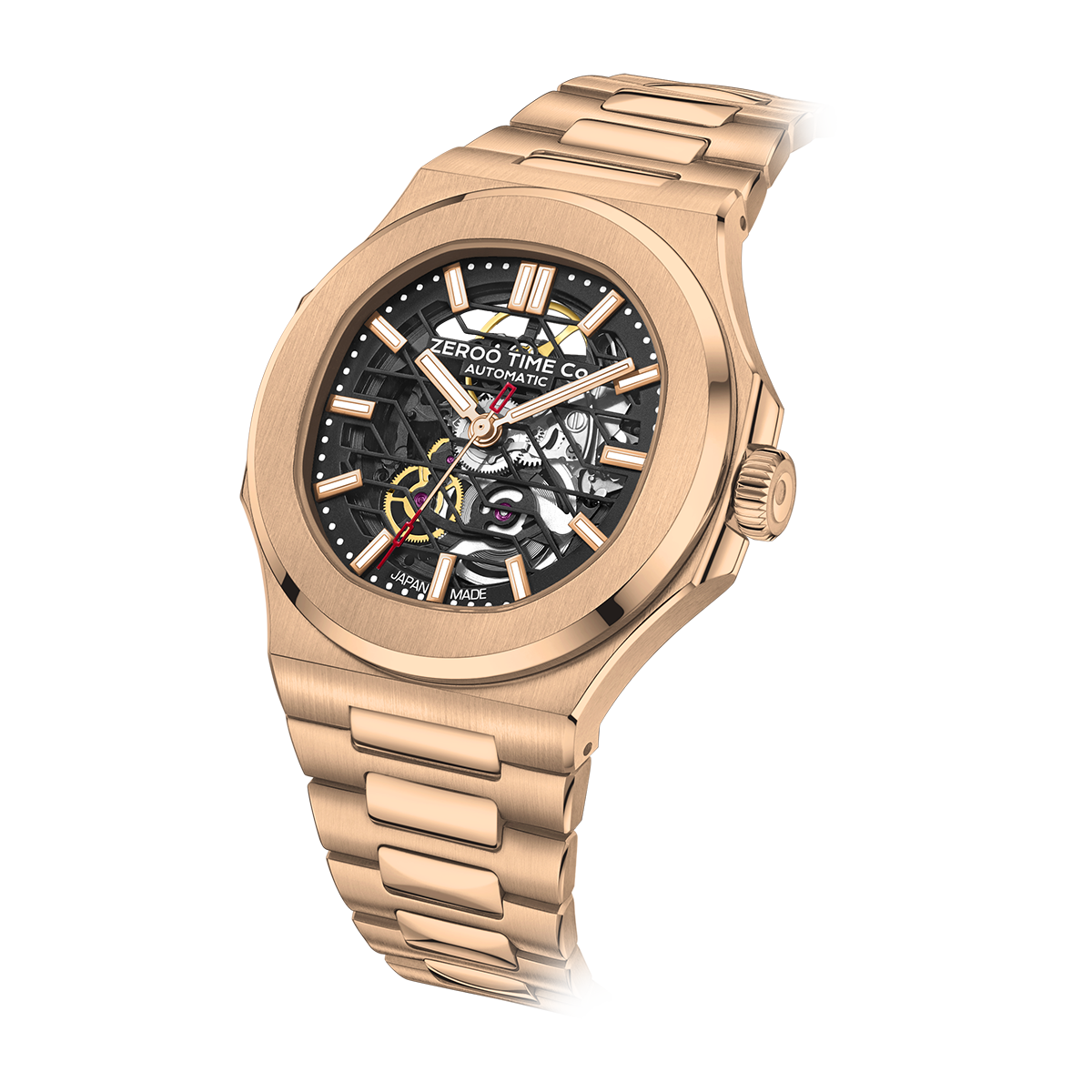 ZEROO M3 THE LYRA SKELETON MECHANICAL AUTOMATICAUTOMATIC WATCH FOR MEN - ZM003SRBK