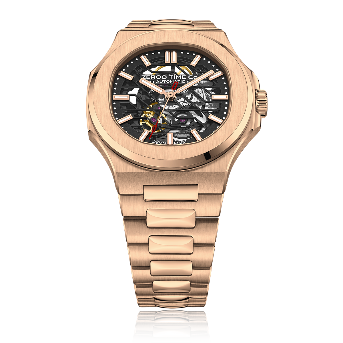 ZEROO M3 THE LYRA SKELETON MECHANICAL AUTOMATICAUTOMATIC WATCH FOR MEN - ZM003SRBK