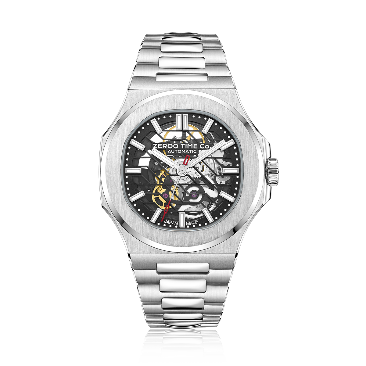 ZEROO M3 THE LYRA SKELETON MECHANICAL AUTOMATICAUTOMATIC WATCH FOR MEN - ZM003SSBK