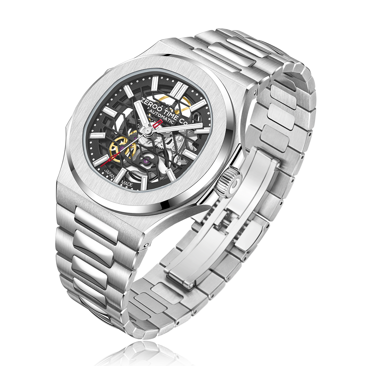 ZEROO M3 THE LYRA SKELETON MECHANICAL AUTOMATICAUTOMATIC WATCH FOR MEN - ZM003SSBK