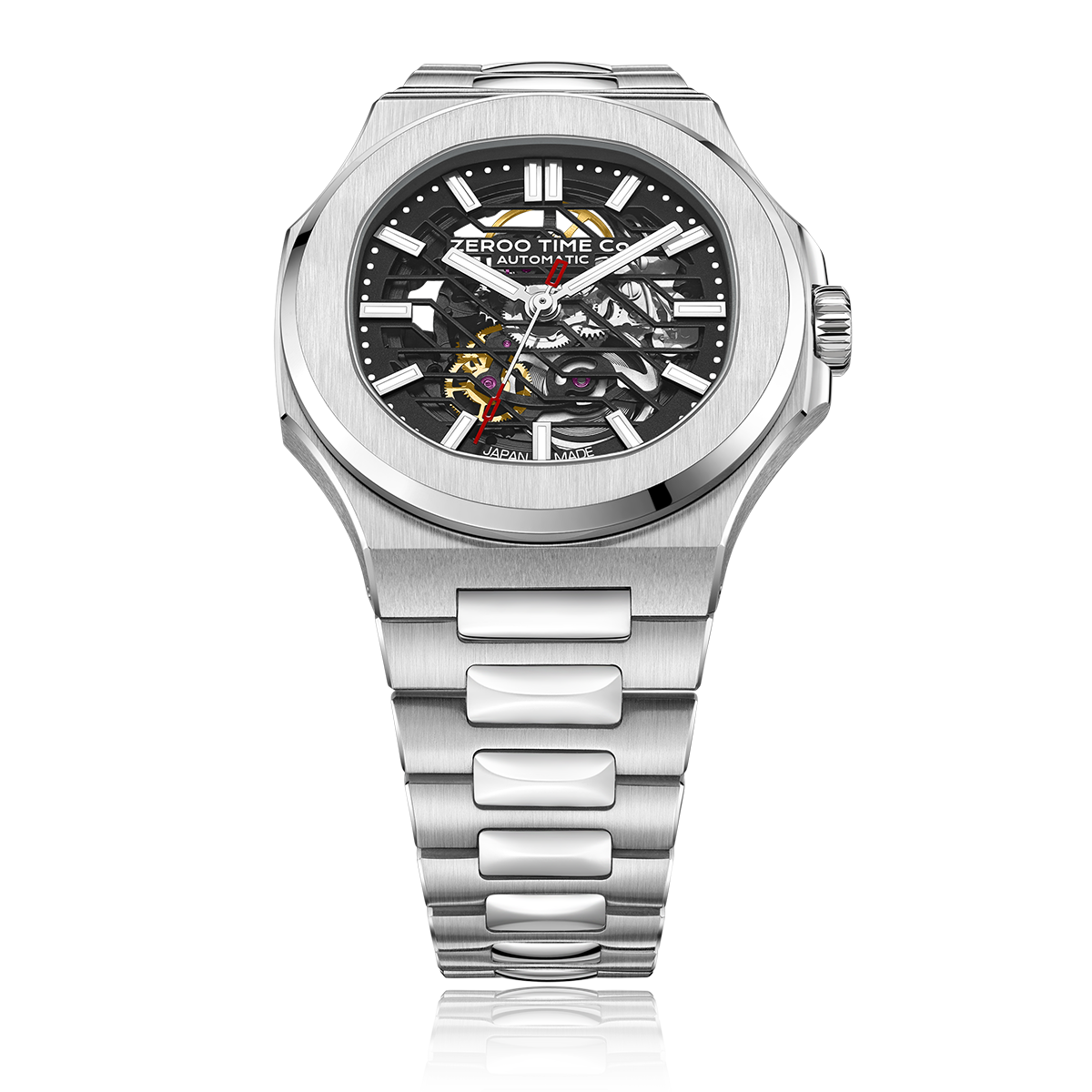 ZEROO M3 THE LYRA SKELETON MECHANICAL AUTOMATICAUTOMATIC WATCH FOR MEN - ZM003SSBK