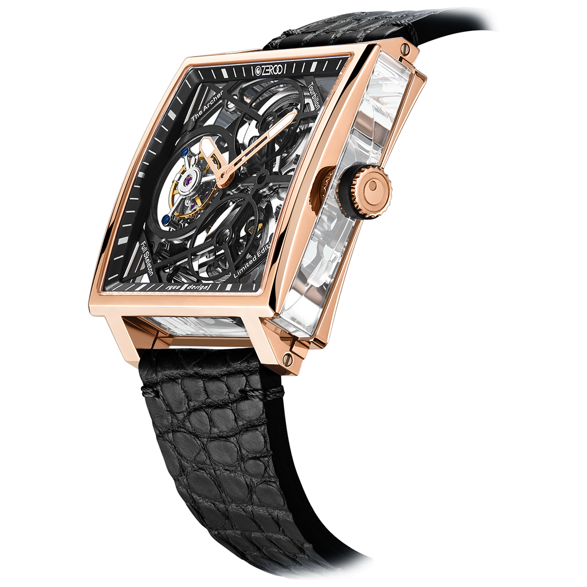 ZEROO T1 THE ARCHER
FULL SKELETON TOURBILLONMANUAL TOURBILLON WATCH FOR MEN - ZT002RBK