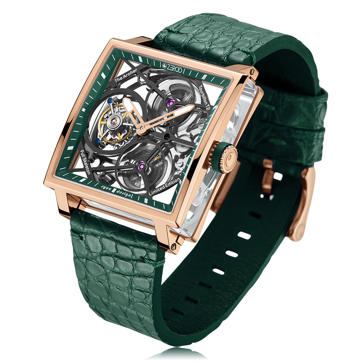 ZEROO T1 THE ARCHER
FULL SKELETON TOURBILLONMANUAL TOURBILLON WATCH FOR MEN - ZT002RGR