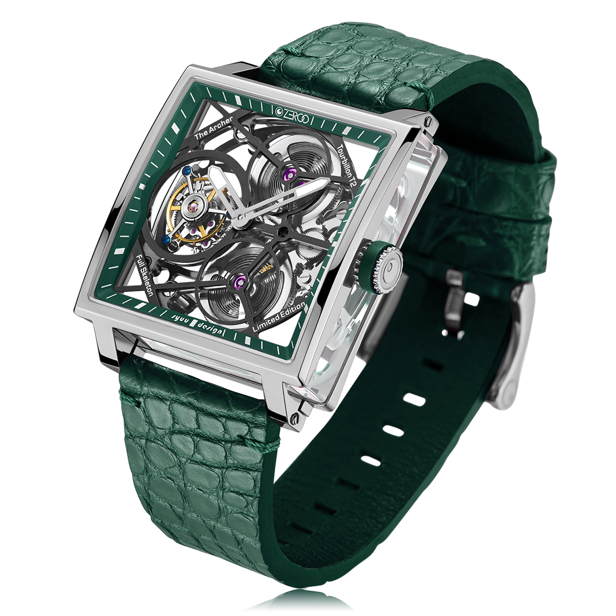 ZEROO T1 THE ARCHER
FULL SKELETON TOURBILLONMANUAL TOURBILLON WATCH FOR MEN - ZT002SGR