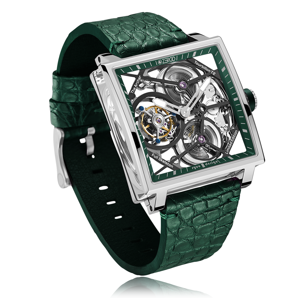 ZEROO T1 THE ARCHER
FULL SKELETON TOURBILLONMANUAL TOURBILLON WATCH FOR MEN - ZT002SGR