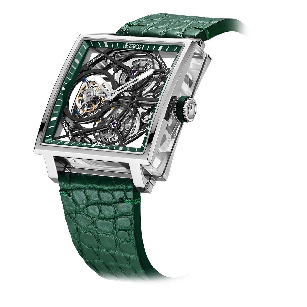 ZEROO T1 THE ARCHER
FULL SKELETON TOURBILLONMANUAL TOURBILLON WATCH FOR MEN - ZT002SGR