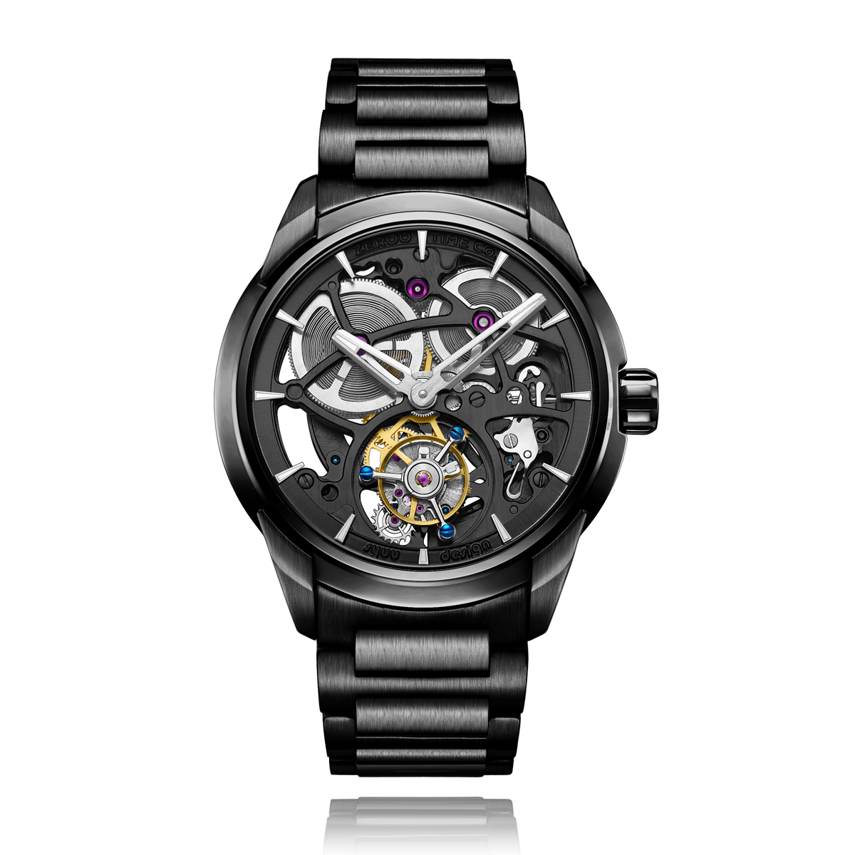 ZEROO T3 THE LEO AUTOMATIC SKELETON TOURBILLONAUTOMATIC TOURBILLON WATCH FOR MEN - ZT003BBK