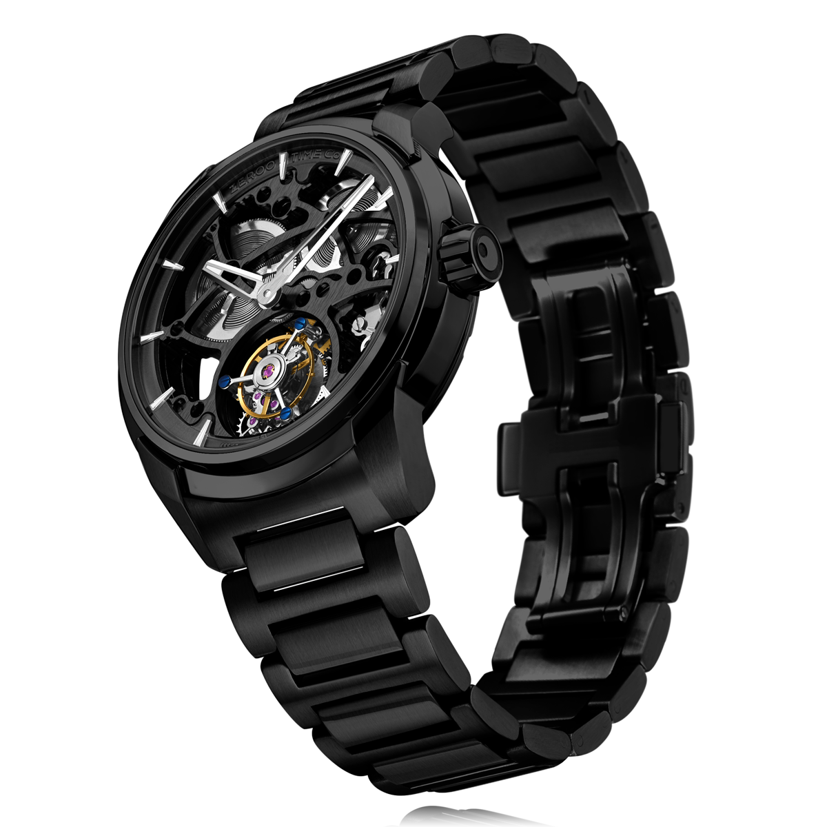 ZEROO T3 THE LEO AUTOMATIC SKELETON TOURBILLONAUTOMATIC TOURBILLON WATCH FOR MEN - ZT003BBK