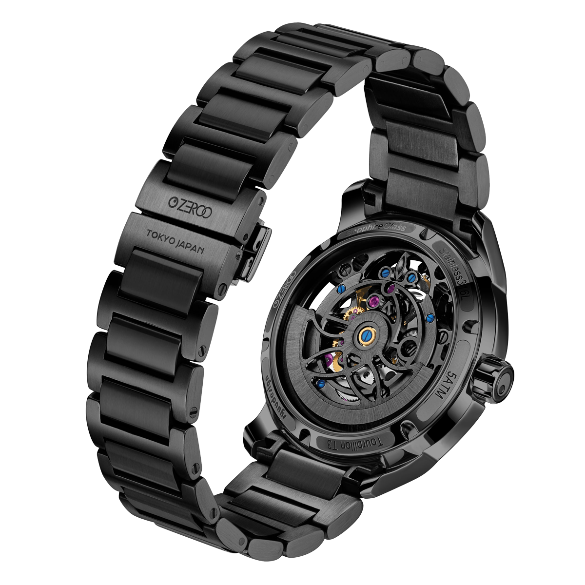 ZEROO T3 THE LEO AUTOMATIC SKELETON TOURBILLONAUTOMATIC TOURBILLON WATCH FOR MEN - ZT003BBK
