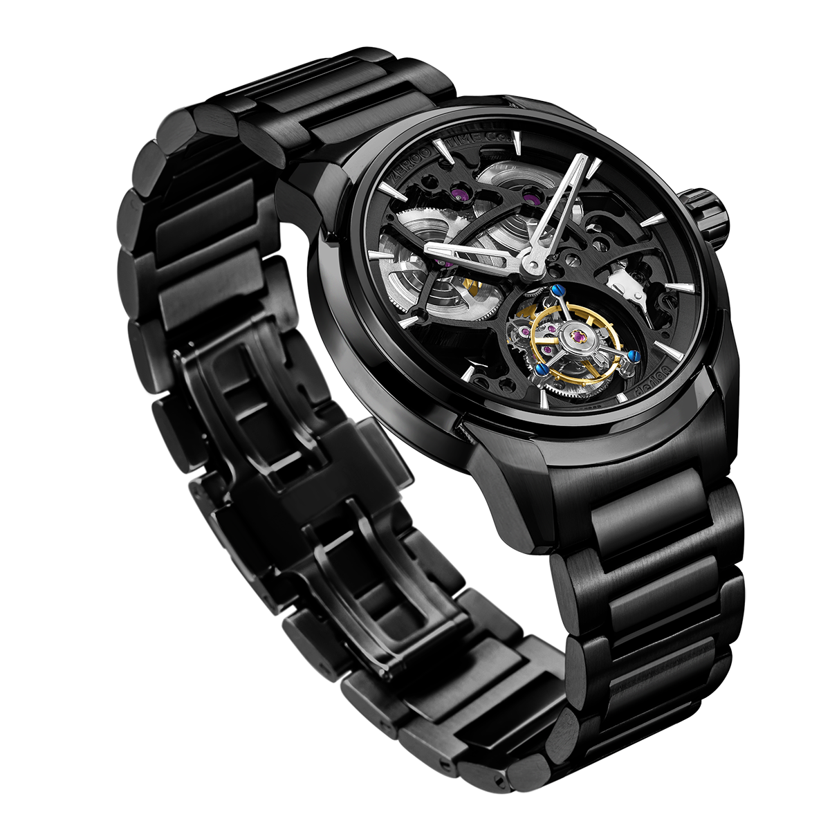ZEROO T3 THE LEO AUTOMATIC SKELETON TOURBILLONAUTOMATIC TOURBILLON WATCH FOR MEN - ZT003BBK