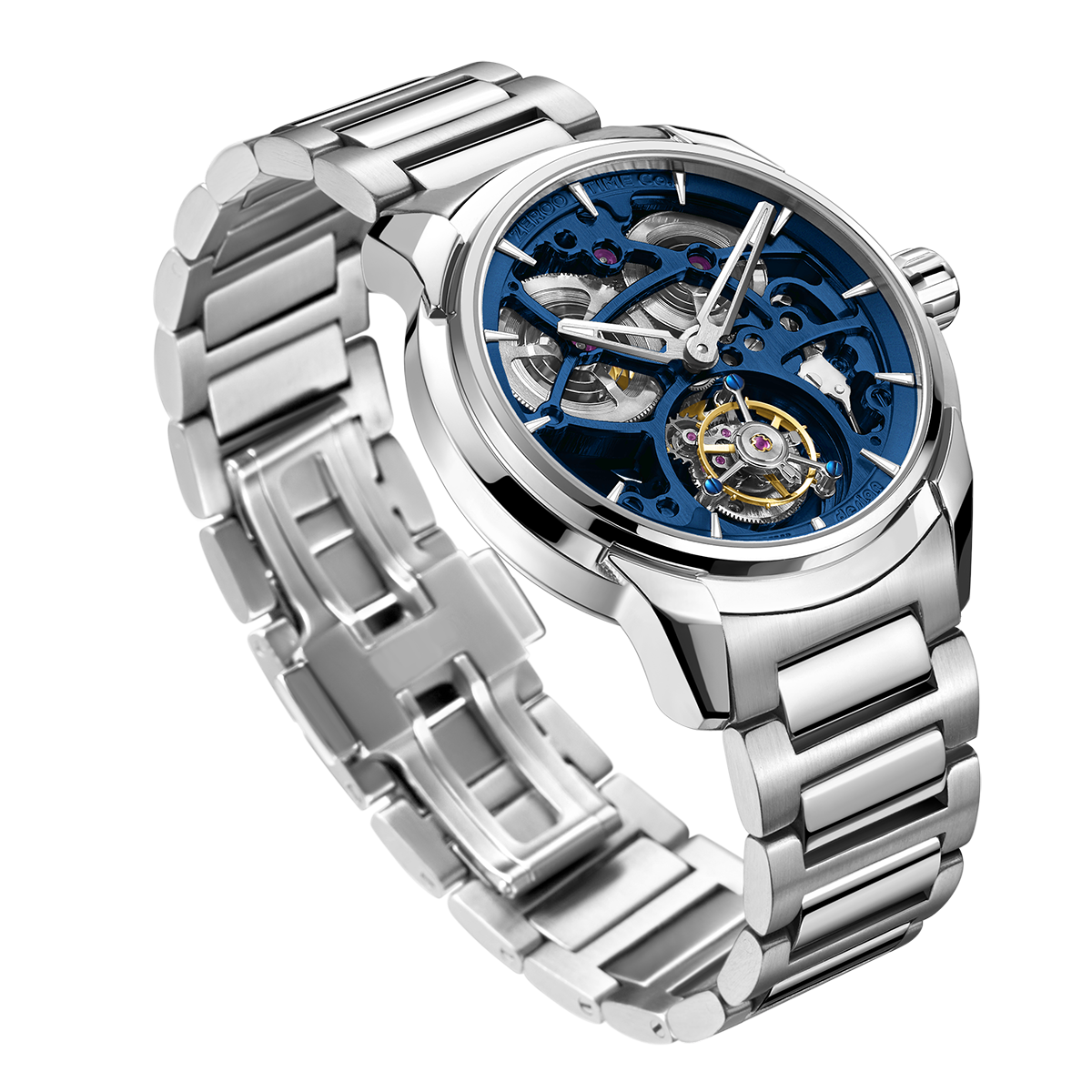 ZEROO T3 THE LEO AUTOMATIC SKELETON TOURBILLONAUTOMATIC TOURBILLON WATCH FOR MEN - ZT003SBL
