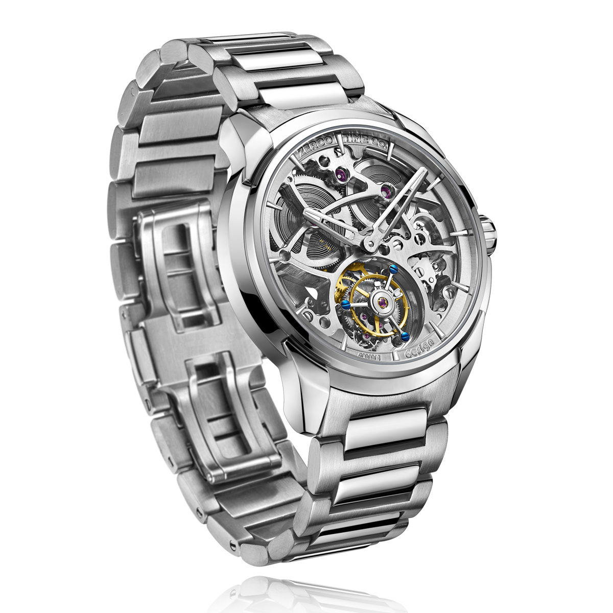 ZEROO T3 THE LEO AUTOMATIC SKELETON TOURBILLONAUTOMATIC TOURBILLON WATCH FOR MEN - ZT003SSV