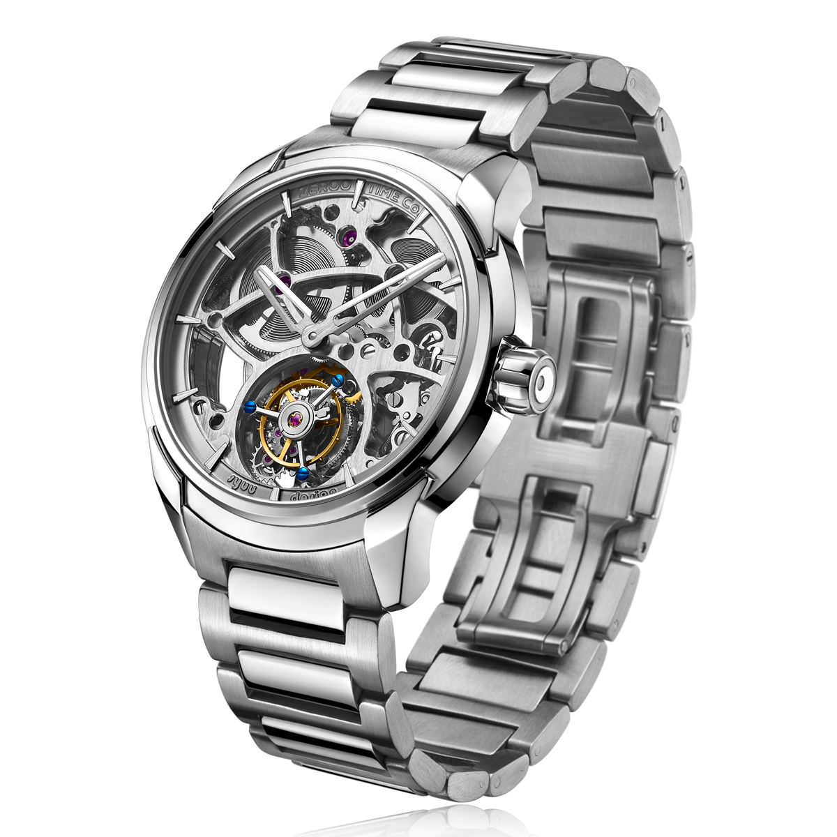 ZEROO T3 THE LEO AUTOMATIC SKELETON TOURBILLONAUTOMATIC TOURBILLON WATCH FOR MEN - ZT003SSV