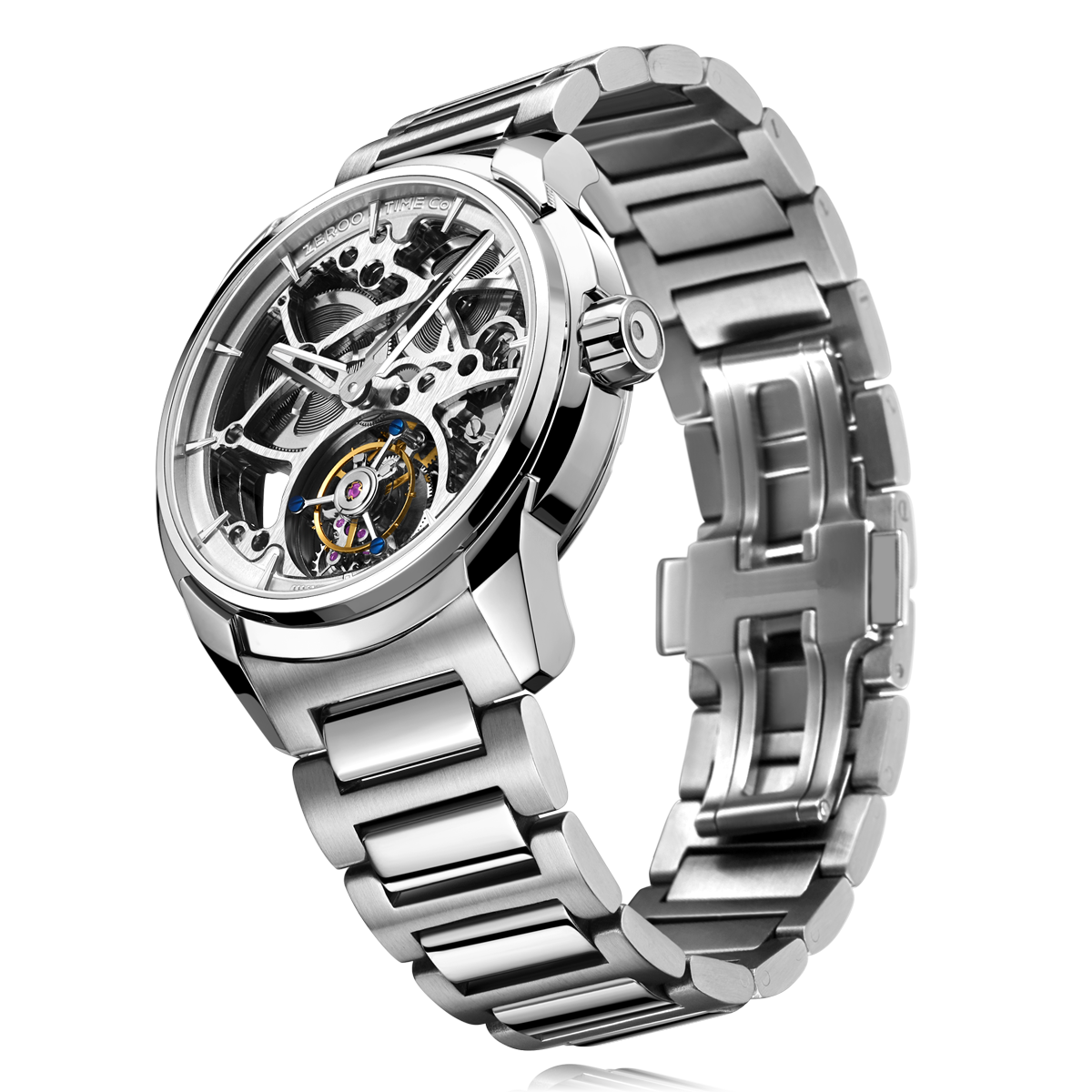 ZEROO T3 THE LEO AUTOMATIC SKELETON TOURBILLONAUTOMATIC TOURBILLON WATCH FOR MEN - ZT003SSV