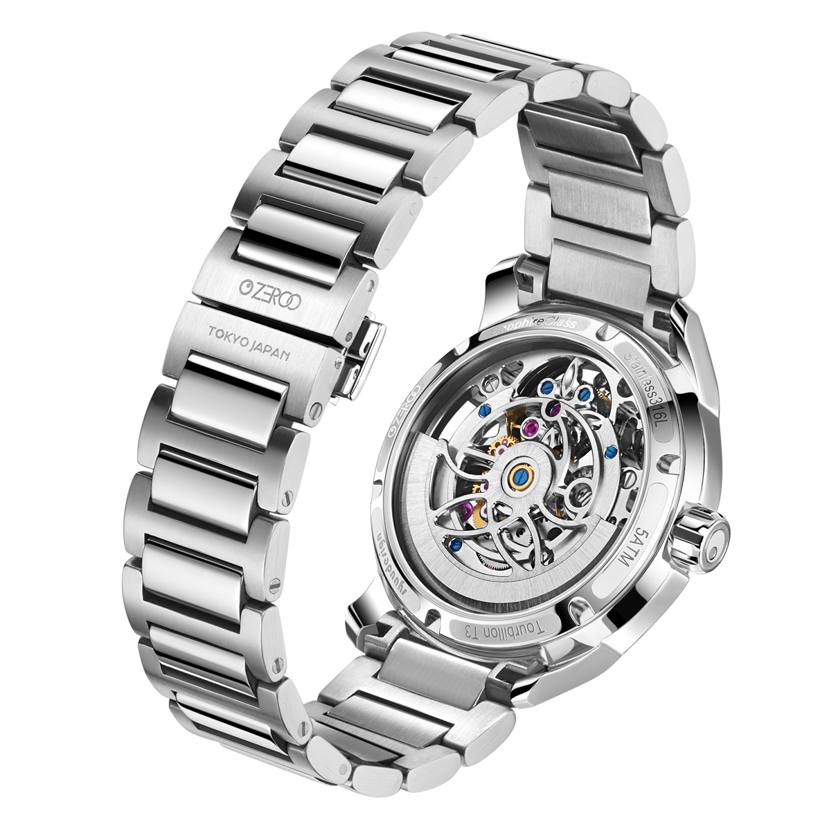 ZEROO T3 THE LEO AUTOMATIC SKELETON TOURBILLONAUTOMATIC TOURBILLON WATCH FOR MEN - ZT003SSV