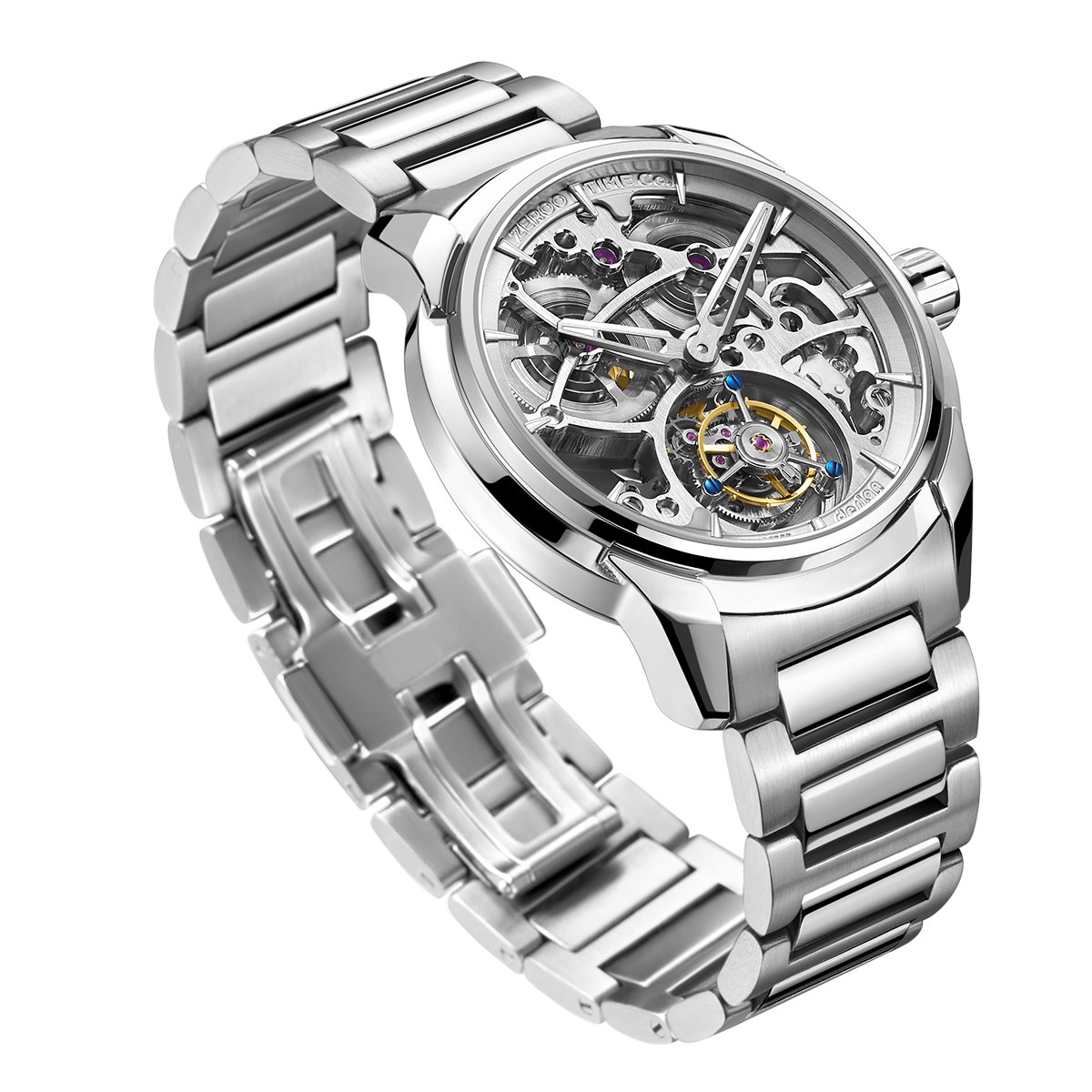 ZEROO T3 THE LEO AUTOMATIC SKELETON TOURBILLONAUTOMATIC TOURBILLON WATCH FOR MEN - ZT003SSV