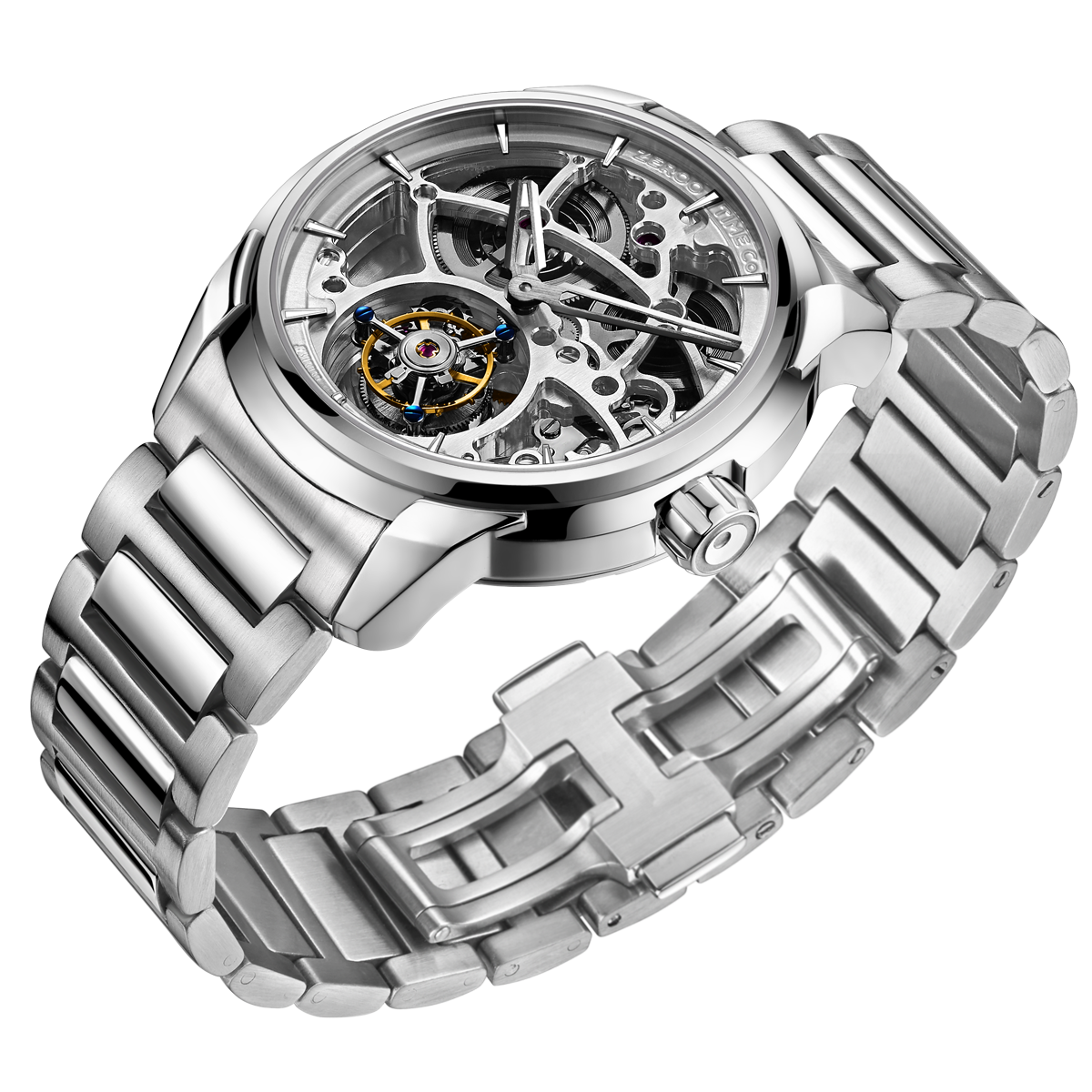 ZEROO T3 THE LEO AUTOMATIC SKELETON TOURBILLONAUTOMATIC TOURBILLON WATCH FOR MEN - ZT003SSV