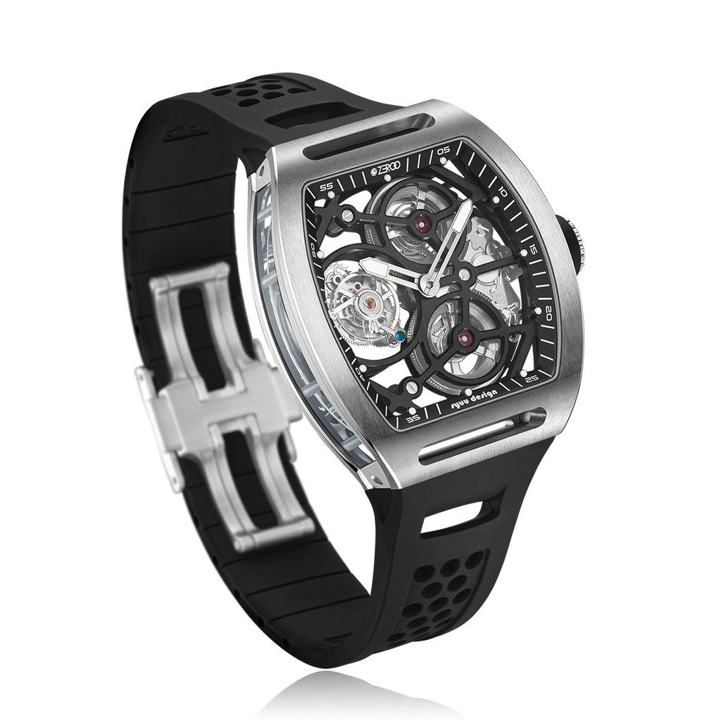 ZEROO T4-01 THE ARCHER FULL SKELETON TOURBILLON Watch For Gents - ZT004-01SBK