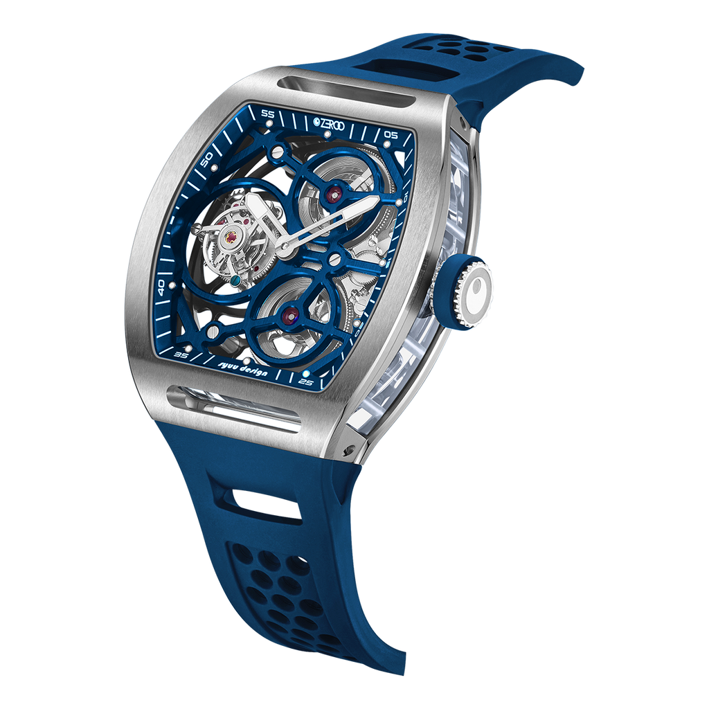 ZEROO T4-01 THE ARCHER FULL SKELETON TOURBILLON Watch For Gents - ZT004-01SBL