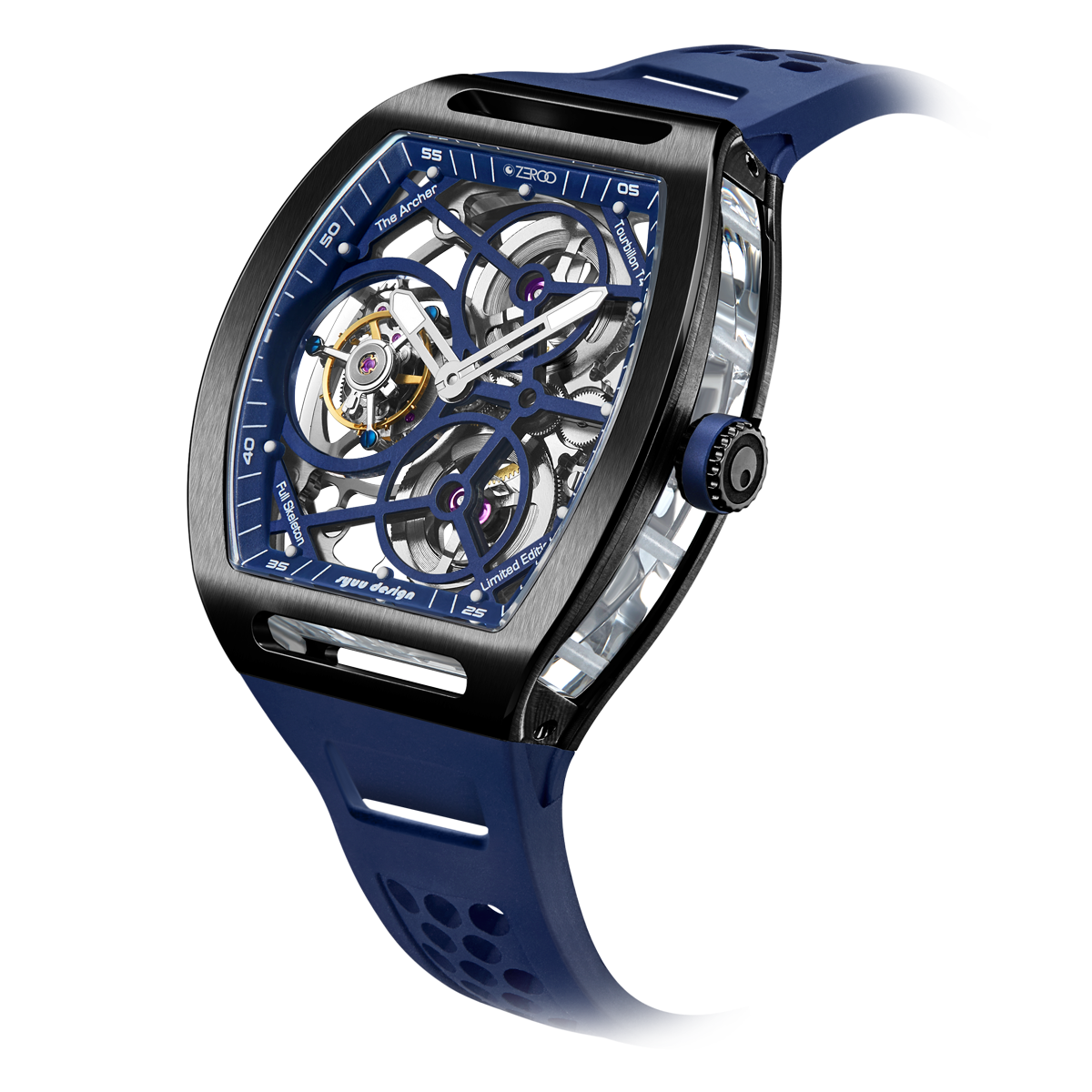 ZEROO T4 THE ARCHER
FULL SKELETON TOURBILLONMANUAL TOURBILLON WATCH FOR GENTS - ZT004BBL
