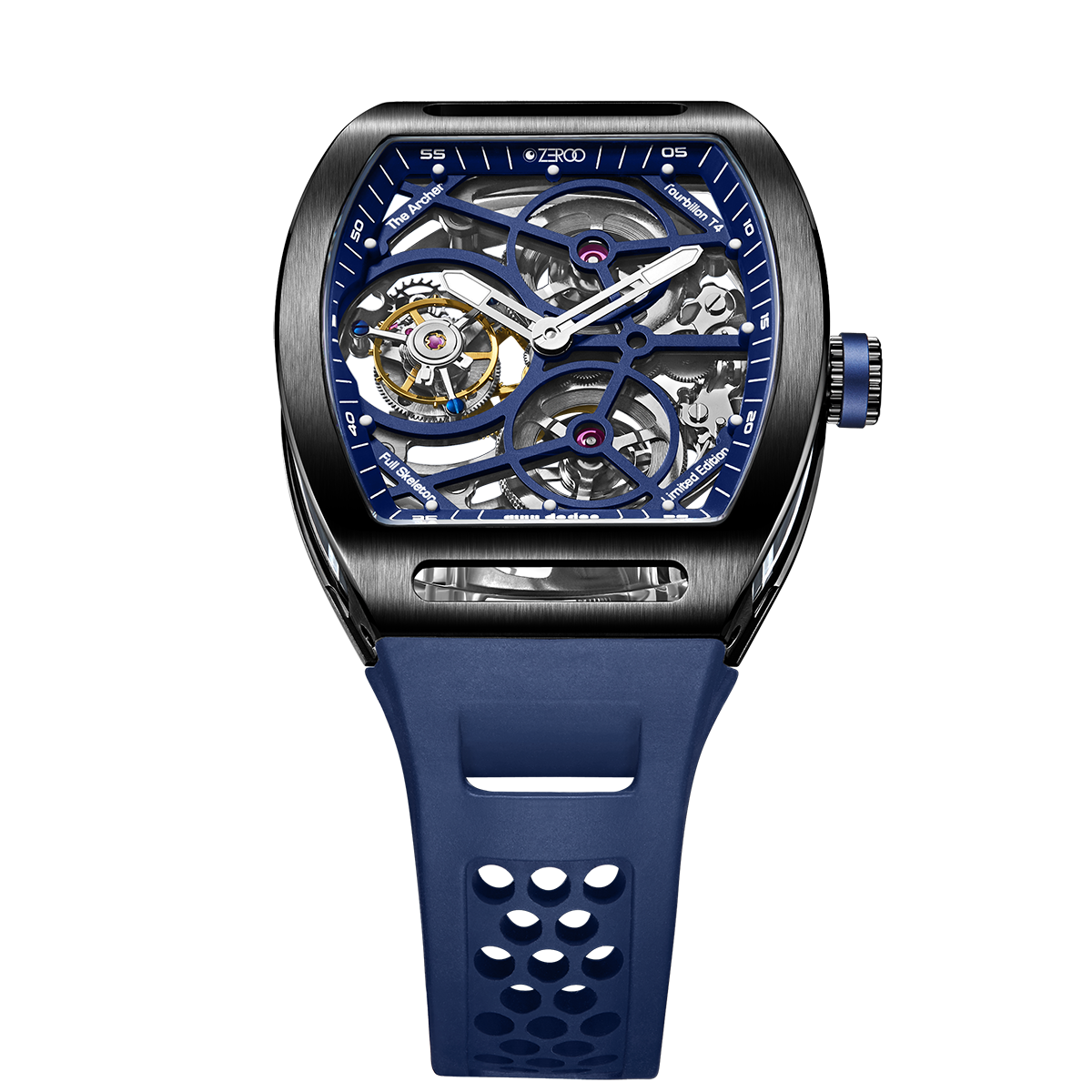 ZEROO T4 THE ARCHER
FULL SKELETON TOURBILLONMANUAL TOURBILLON WATCH FOR GENTS - ZT004BBL