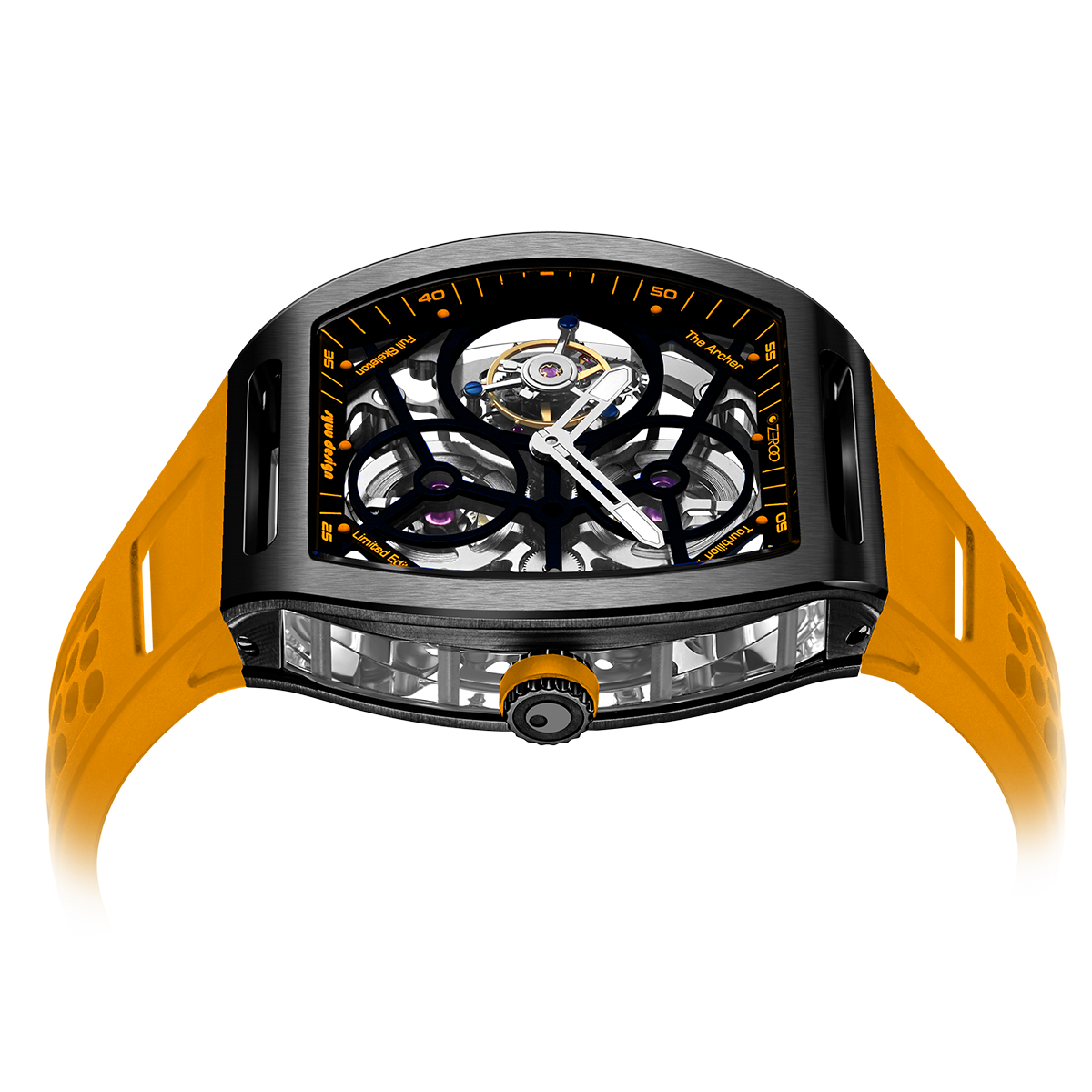ZEROO T4 THE ARCHER
FULL SKELETON TOURBILLONMANUAL TOURBILLON WATCH FOR GENTS - ZT004BOR