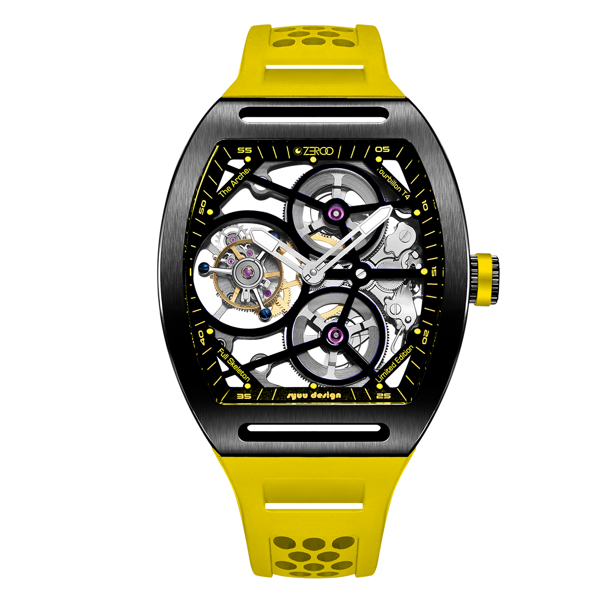 ZEROO T4 THE ARCHER
FULL SKELETON TOURBILLONMANUAL TOURBILLON WATCH FOR GENTS - ZT004BYW