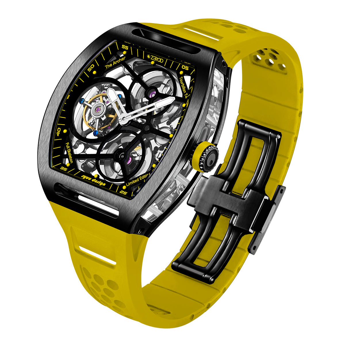 ZEROO T4 THE ARCHER
FULL SKELETON TOURBILLONMANUAL TOURBILLON WATCH FOR GENTS - ZT004BYW