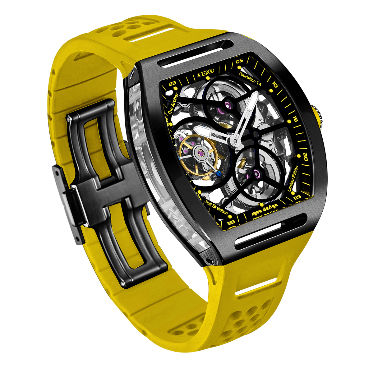 ZEROO T4 THE ARCHER
FULL SKELETON TOURBILLONMANUAL TOURBILLON WATCH FOR GENTS - ZT004BYW
