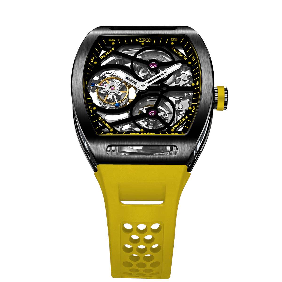 ZEROO T4 THE ARCHER
FULL SKELETON TOURBILLONMANUAL TOURBILLON WATCH FOR GENTS - ZT004BYW