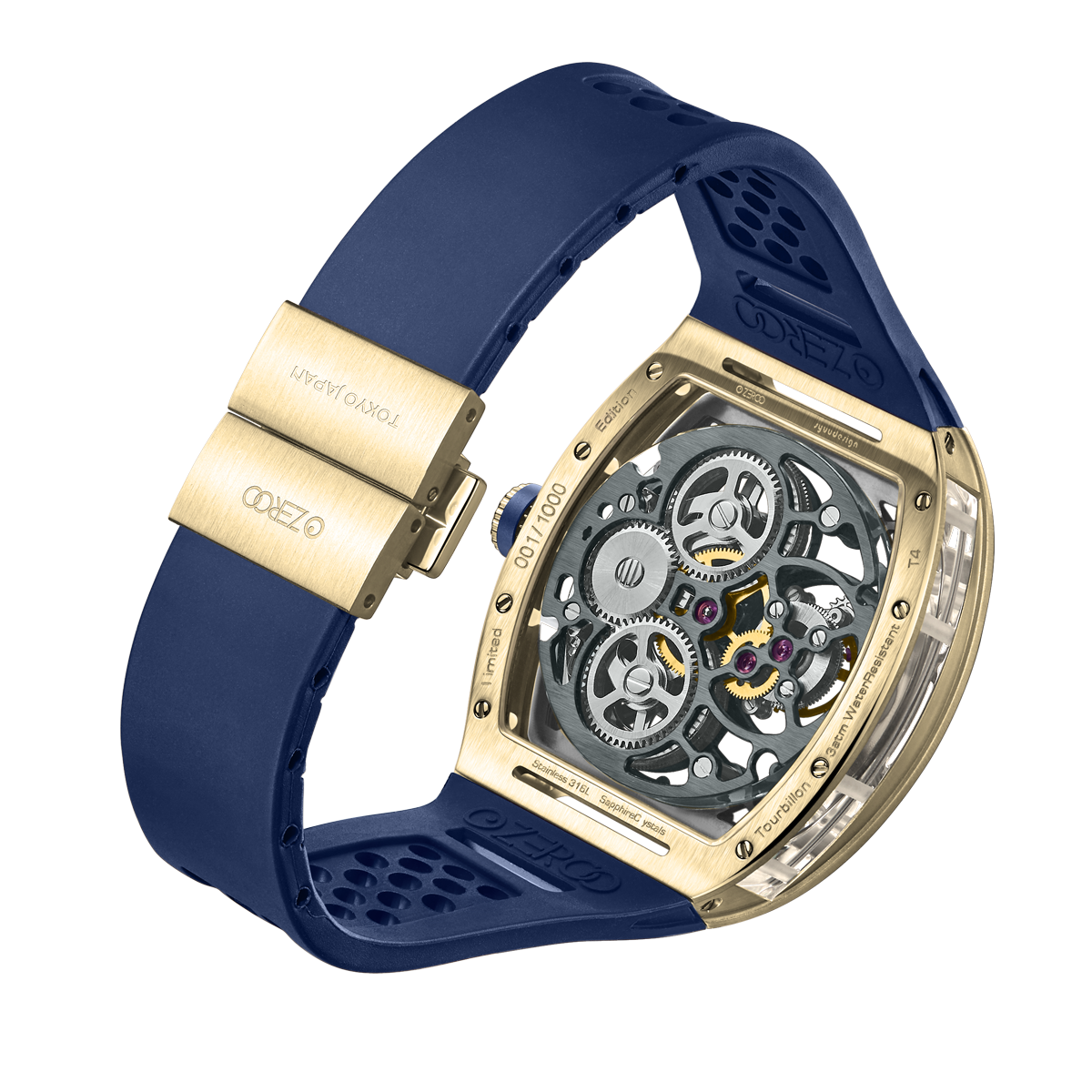 ZEROO T4 THE ARCHER FULL SKELETON TOURBILLONMANUAL TOURBILLON WATCH FOR GENTS - ZT004GBL
