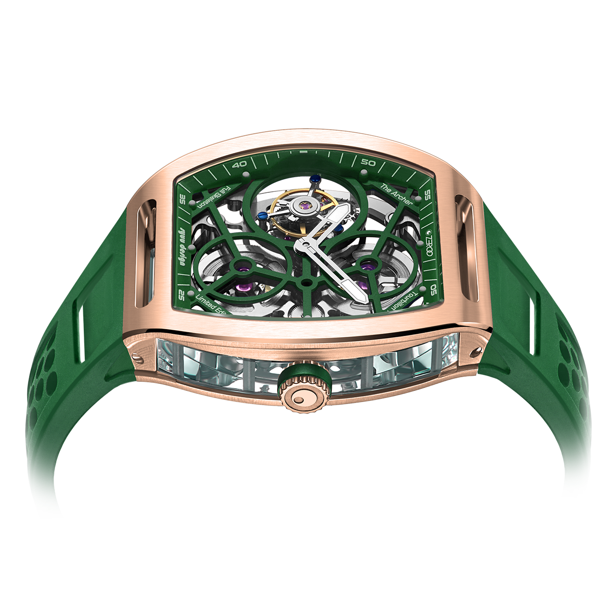 ZEROO T4 THE ARCHER
FULL SKELETON TOURBILLONMANUAL TOURBILLON WATCH FOR GENTS - ZT004RGR