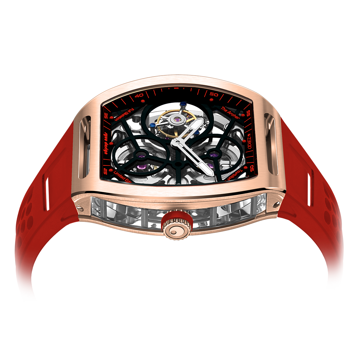 ZEROO T4 THE ARCHER
FULL SKELETON TOURBILLONMANUAL TOURBILLON WATCH FOR GENTS - ZT004RRD
