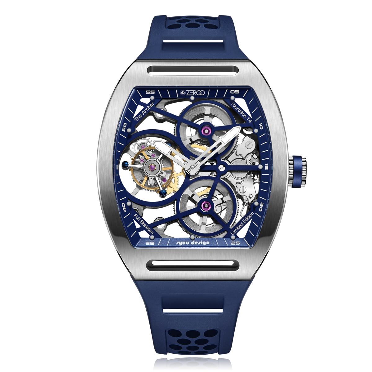 ZEROO T4 THE ARCHER
FULL SKELETON TOURBILLONMANUAL TOURBILLON WATCH FOR GENTS - ZT004SBL