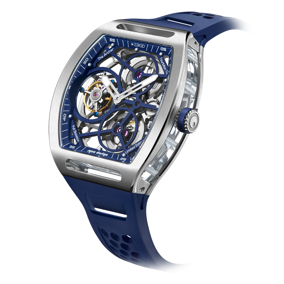 ZEROO T4 THE ARCHER
FULL SKELETON TOURBILLONMANUAL TOURBILLON WATCH FOR GENTS - ZT004SBL