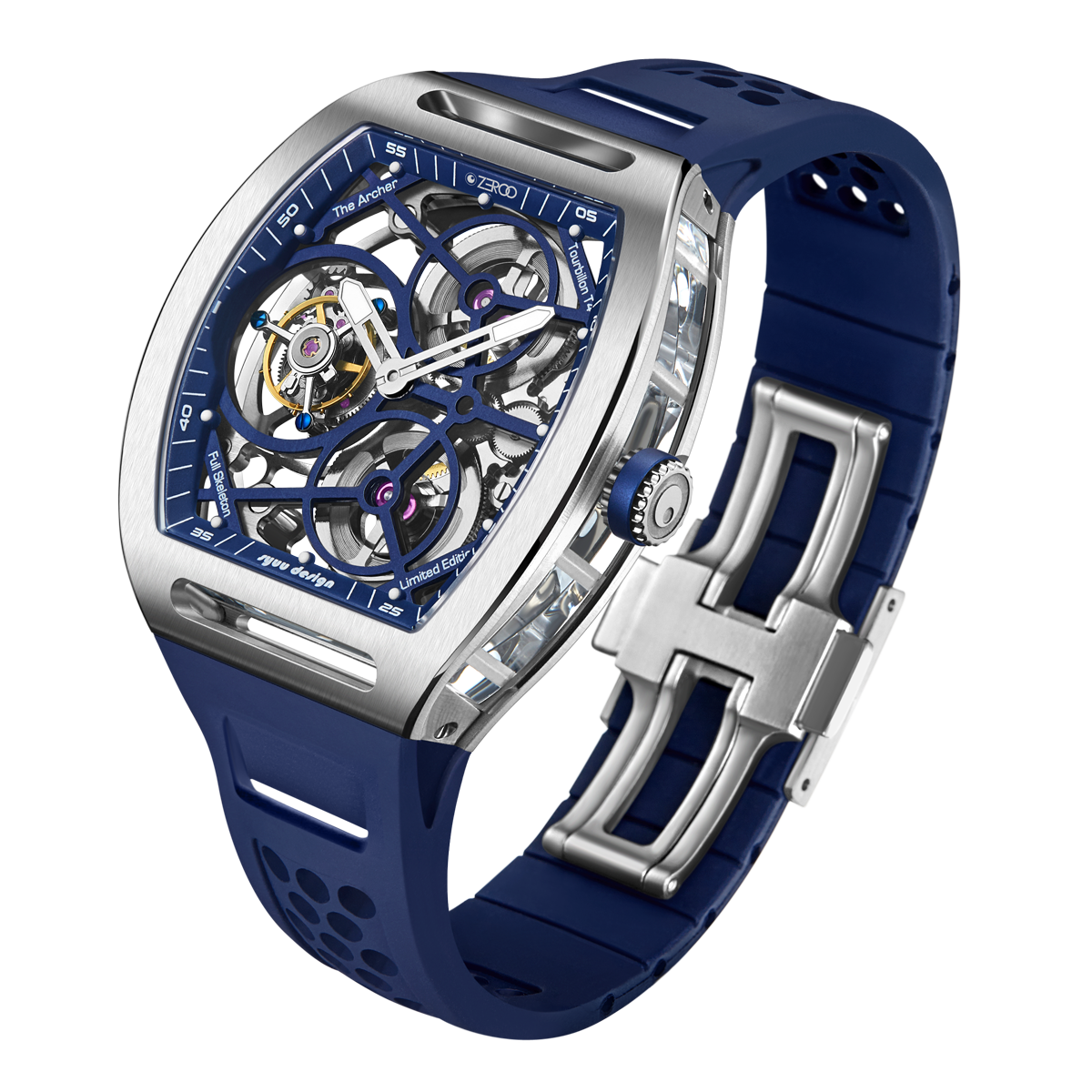 ZEROO T4 THE ARCHER
FULL SKELETON TOURBILLONMANUAL TOURBILLON WATCH FOR GENTS - ZT004SBL