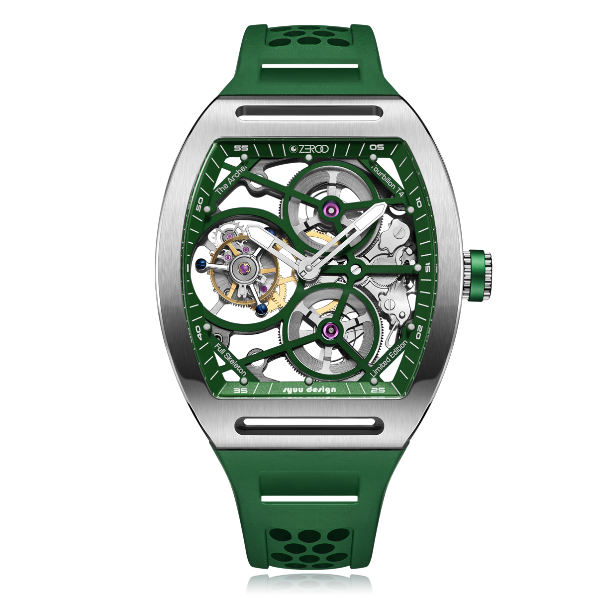 ZEROO T4 THE ARCHER
FULL SKELETON TOURBILLONMANUAL TOURBILLON WATCH FOR GENTS - ZT004SGR