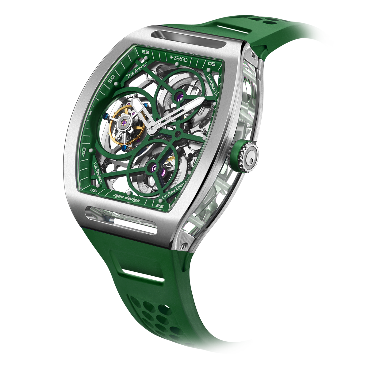 ZEROO T4 THE ARCHER
FULL SKELETON TOURBILLONMANUAL TOURBILLON WATCH FOR GENTS - ZT004SGR