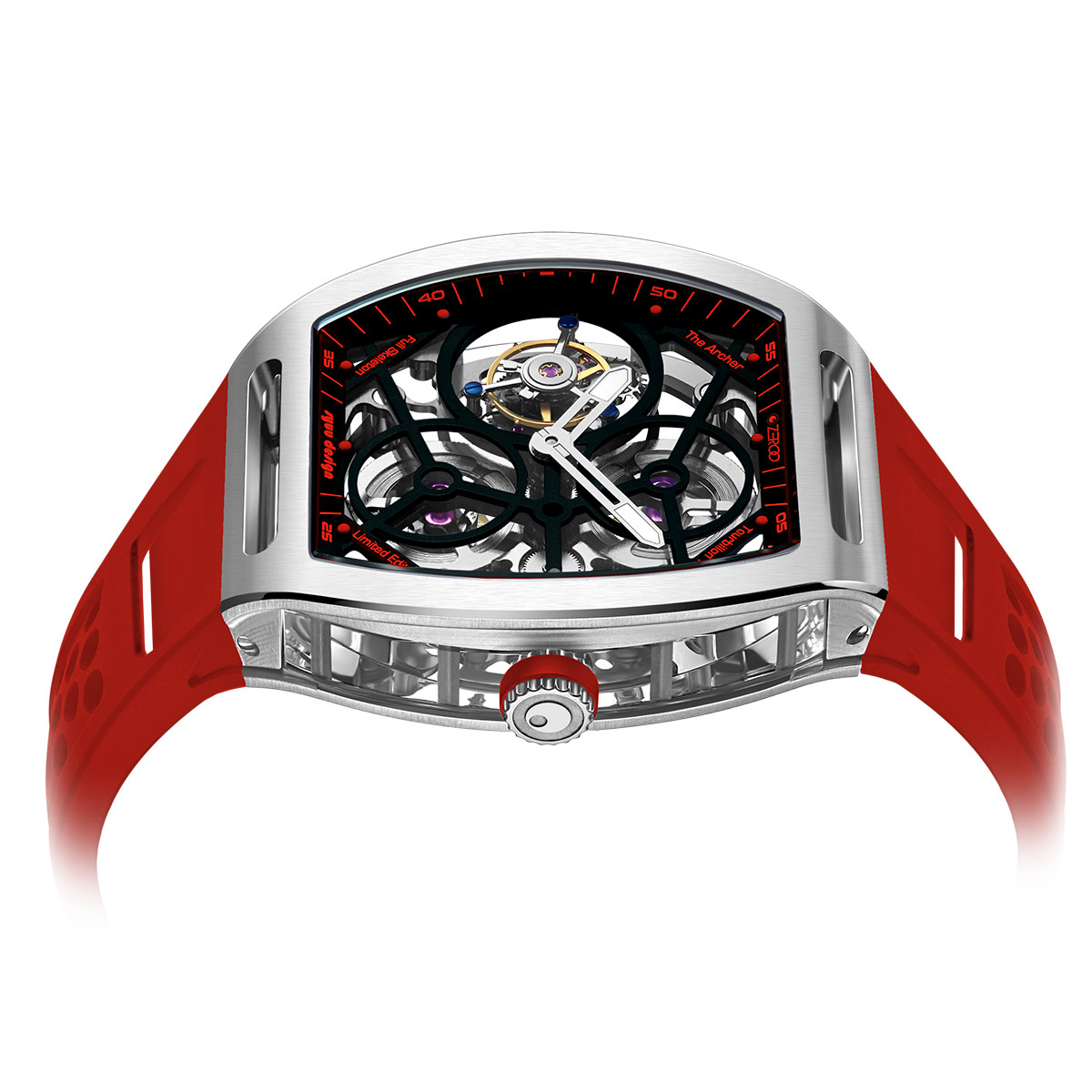 ZEROO T4 THE ARCHER
FULL SKELETON TOURBILLONMANUAL TOURBILLON WATCH FOR GENTS - ZT004SRD
