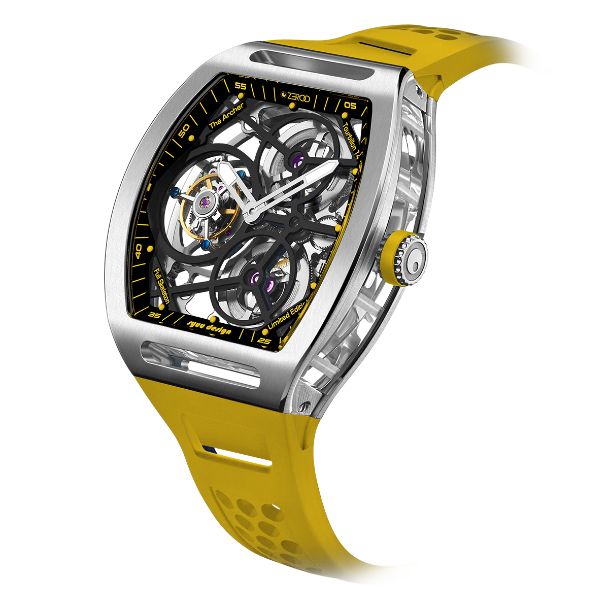 ZEROO T4 THE ARCHER
FULL SKELETON TOURBILLONMANUAL TOURBILLON WATCH FOR GENTS - ZT004SYW