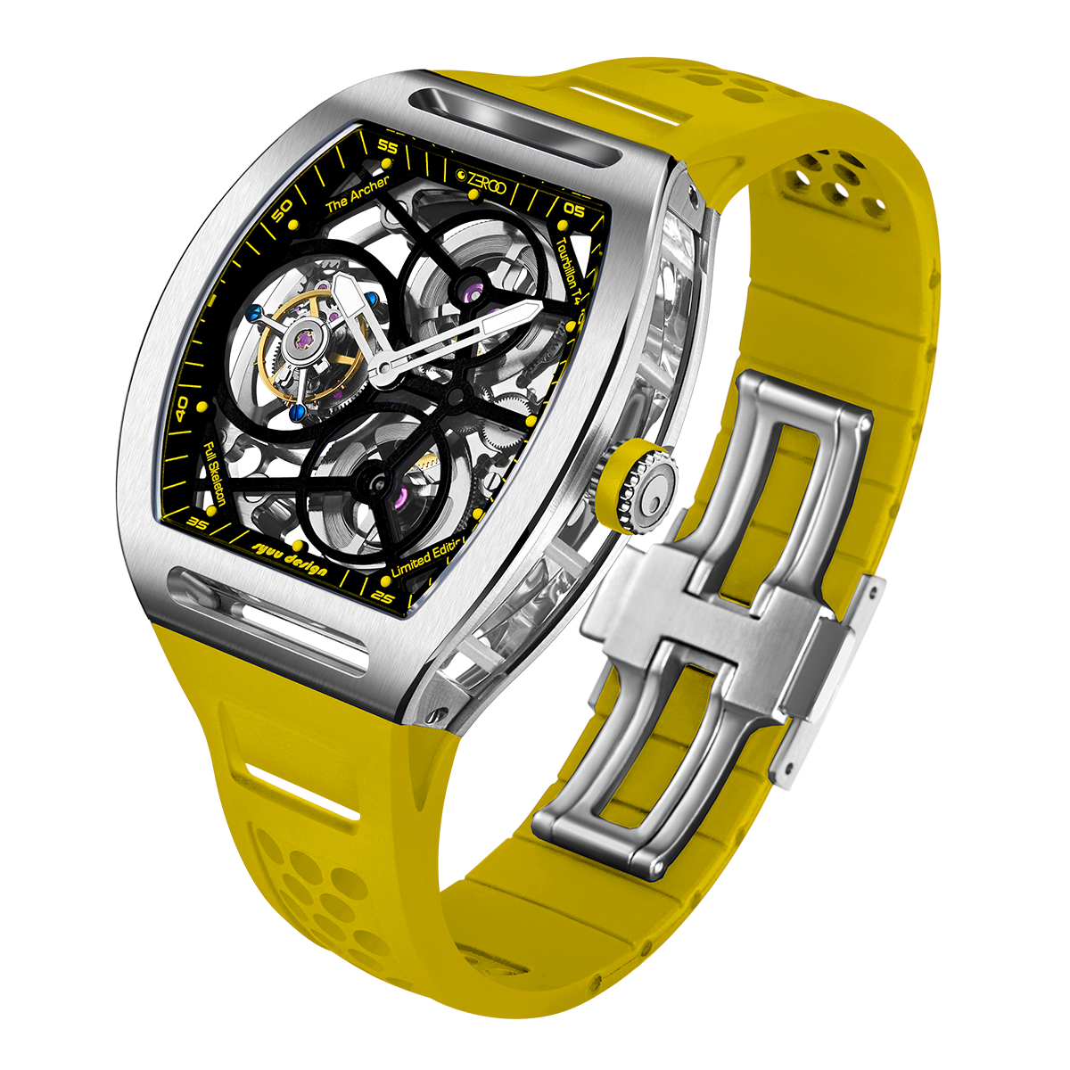 ZEROO T4 THE ARCHER
FULL SKELETON TOURBILLONMANUAL TOURBILLON WATCH FOR GENTS - ZT004SYW