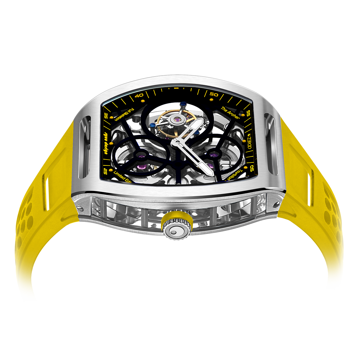 ZEROO T4 THE ARCHER
FULL SKELETON TOURBILLONMANUAL TOURBILLON WATCH FOR GENTS - ZT004SYW