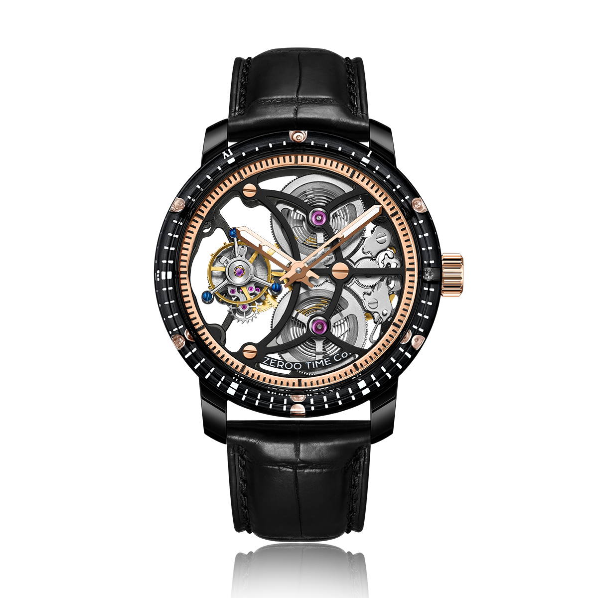 ZEROO T5 THE ARCHER
FULL SKELETON TOURBILLONMANUAL TOURBILLON WATCH FOR GENTS - ZT005CBR