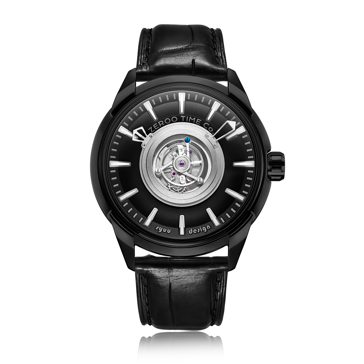 ZEROO T6 THE QUASER CENTER TOURBILLON MANUAL WATCH FOR GENTS - ZT006BBK